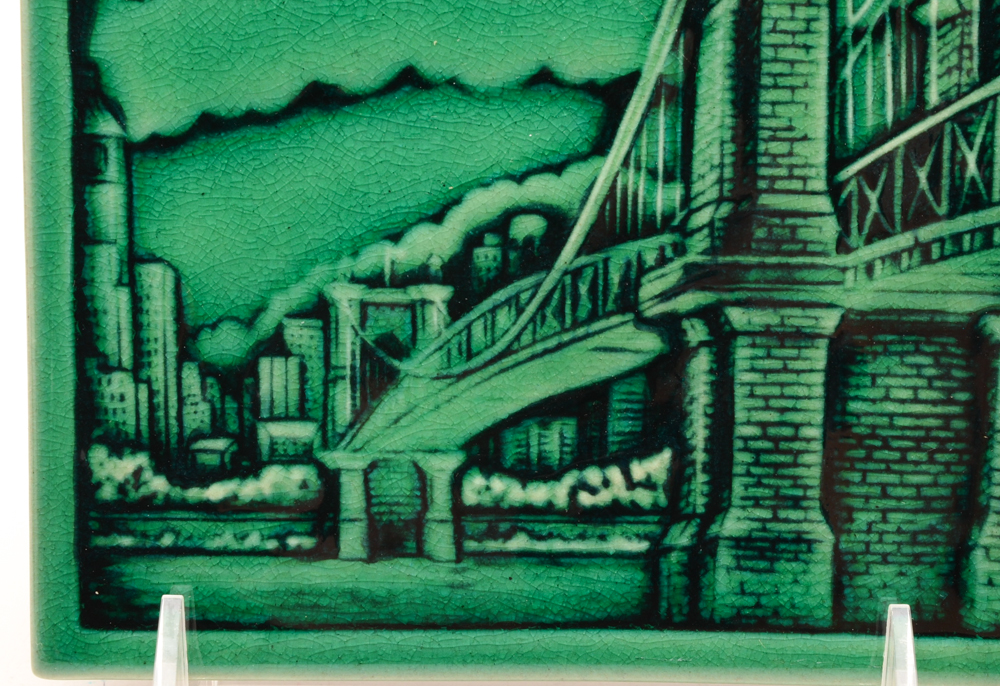 Rookwood Art Pottery Cincinnati Roebling Bridge Tile