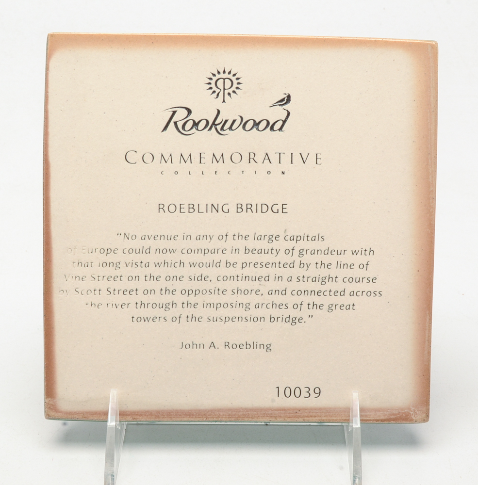 Rookwood Art Pottery Cincinnati Roebling Bridge Tile