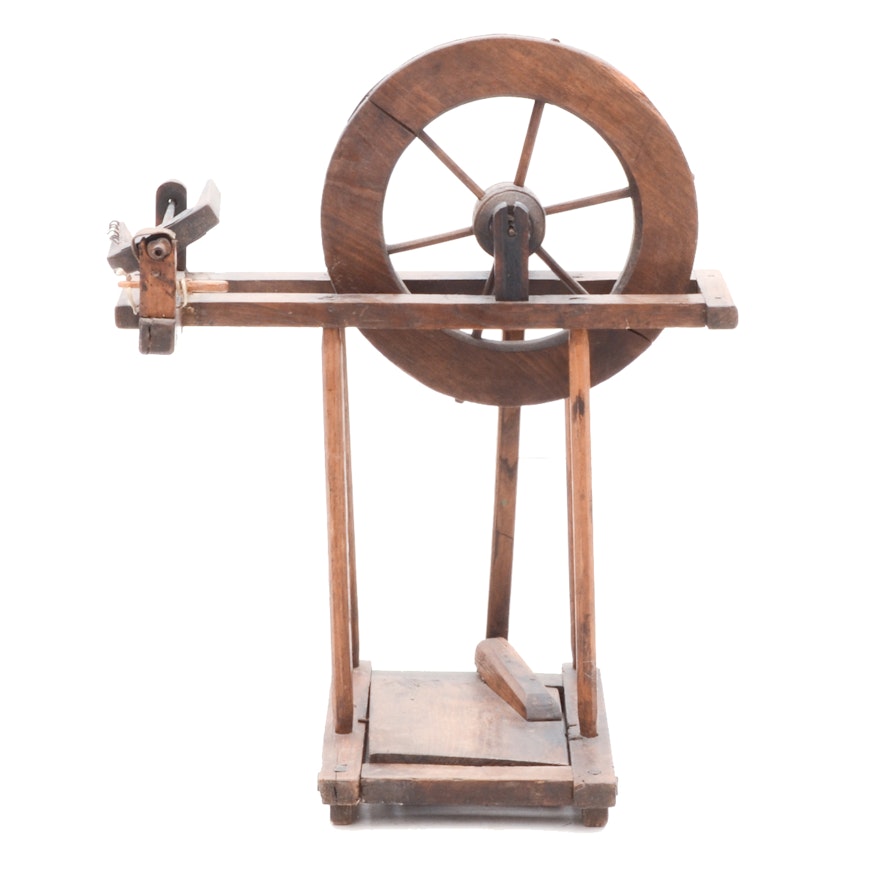 Antique Primitive Spinning Wheel