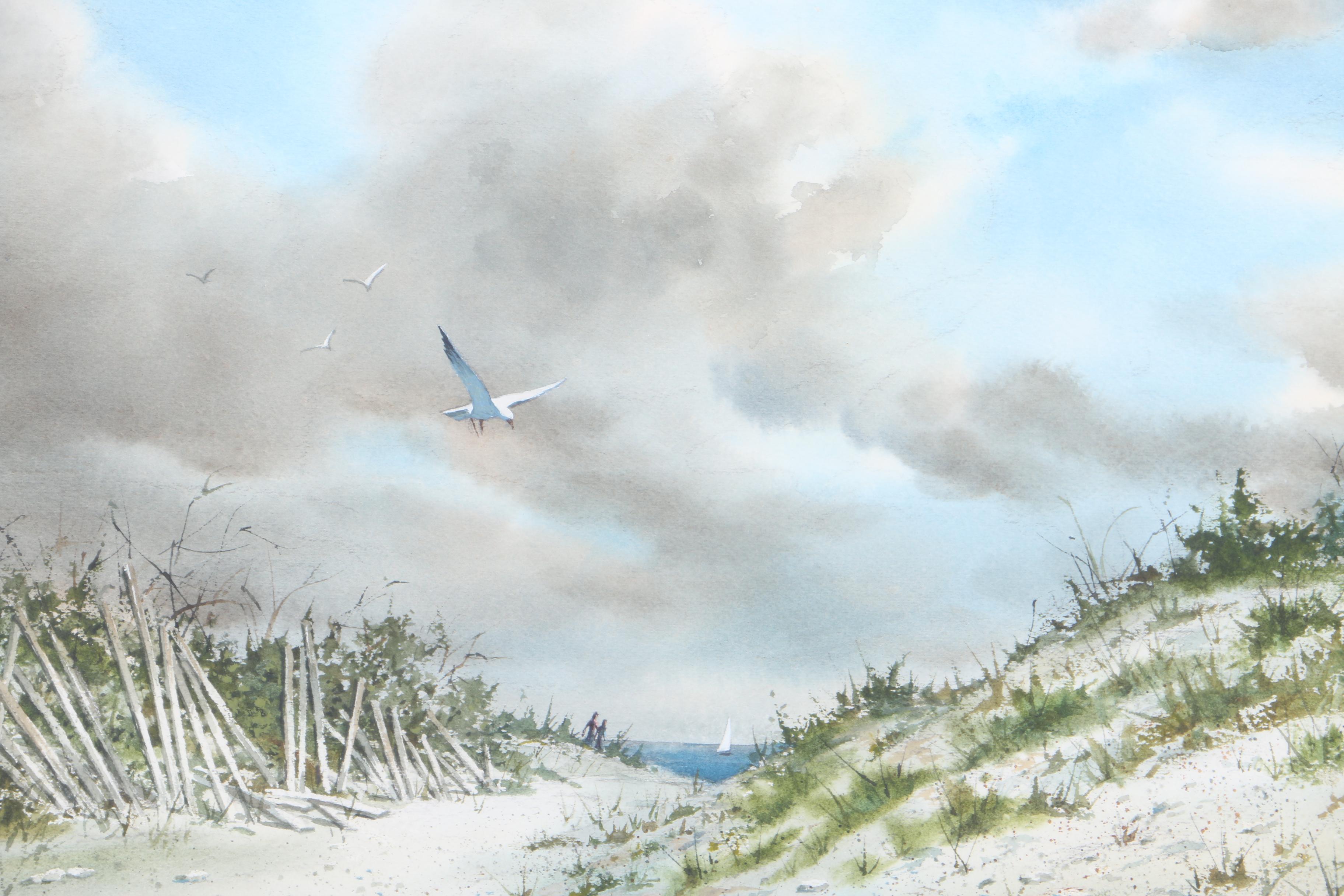 Alice Kettelhack Watercolor Paintings on Paper of Coastal Scenes