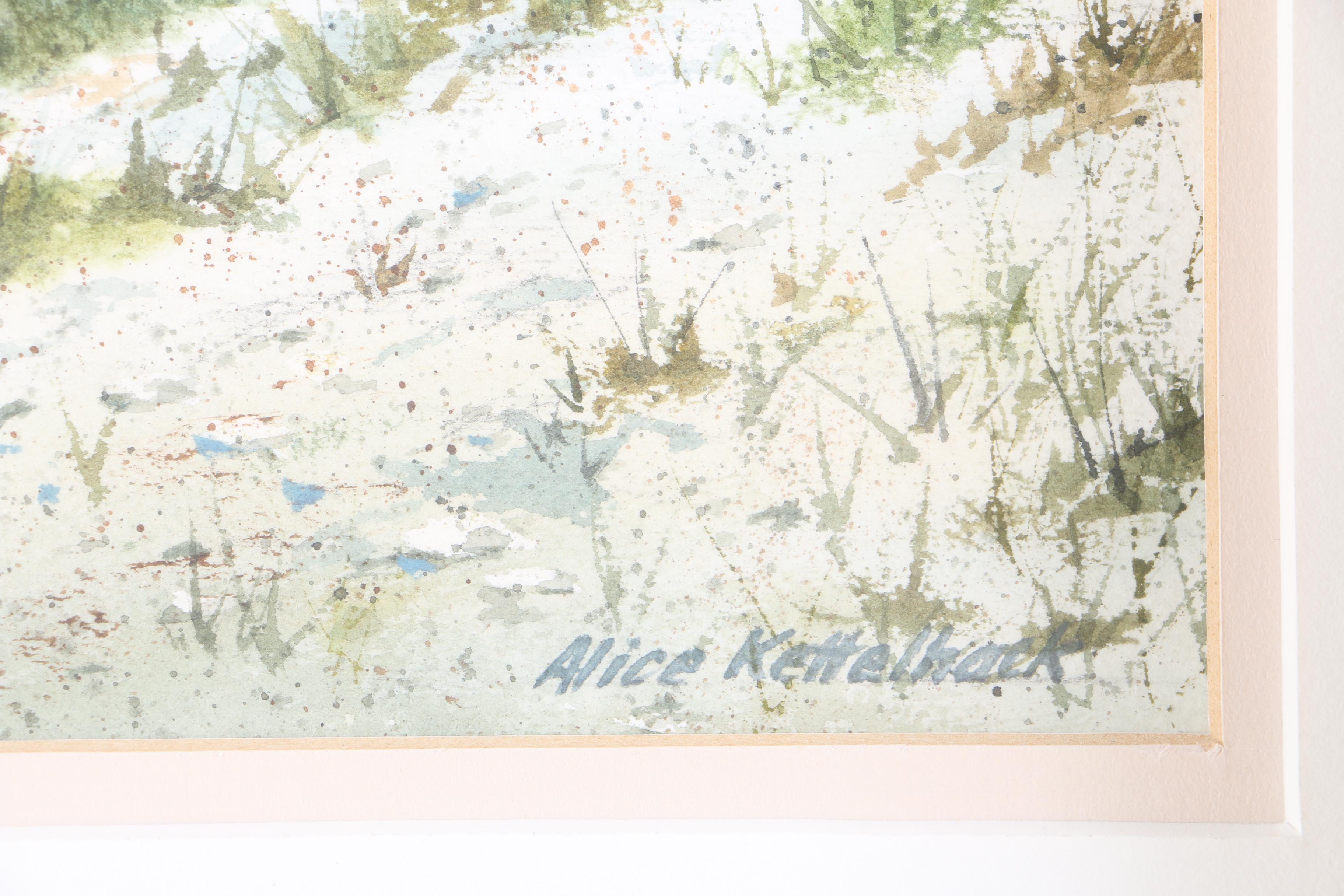 Alice Kettelhack Watercolor Paintings on Paper of Coastal Scenes