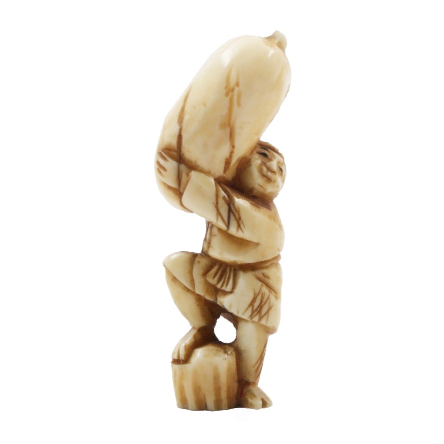 Japanese Staghorn Netsuke