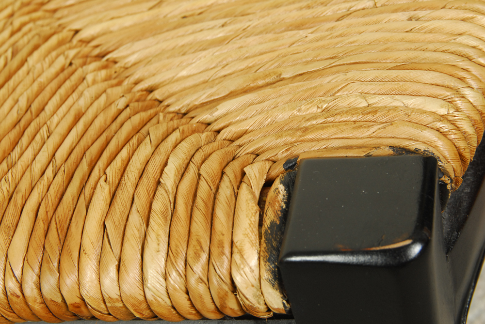 French Provincial Rush Seat Bench