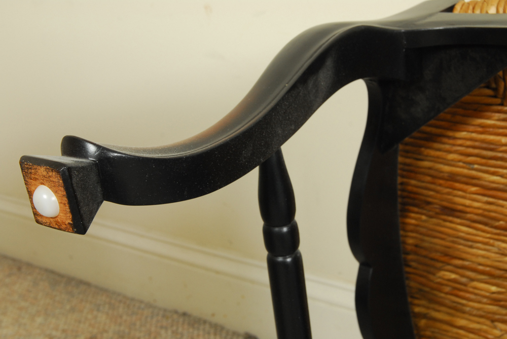 French Provincial Rush Seat Bench