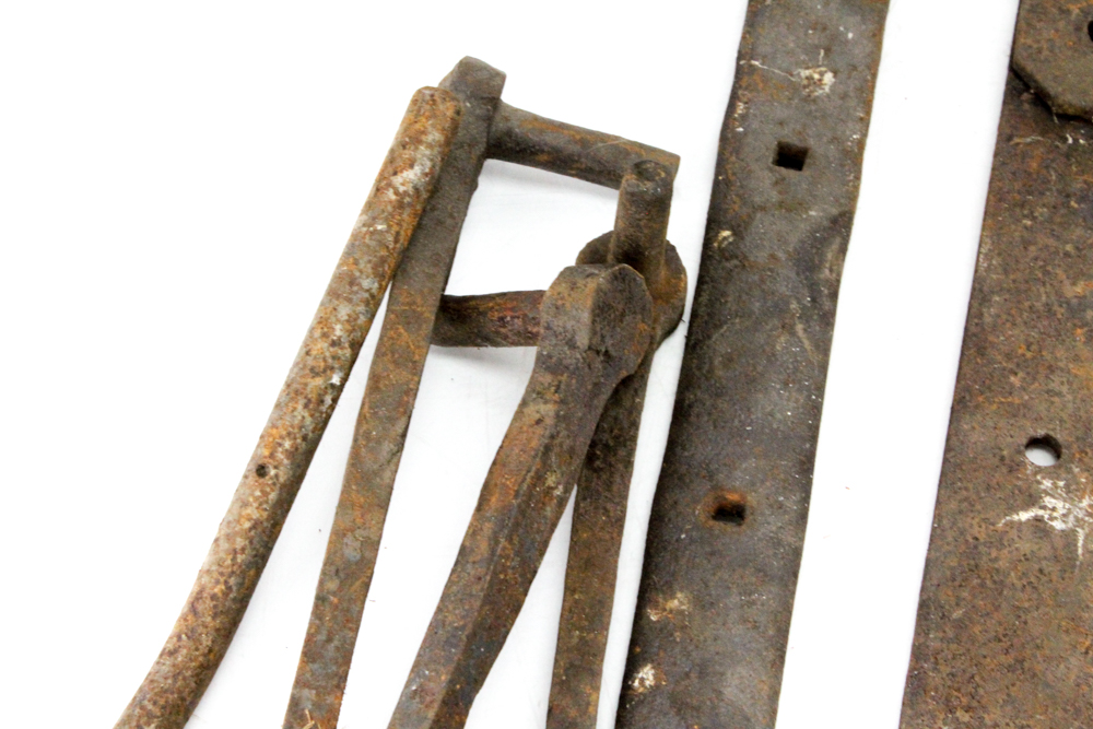 Antique Wrought Iron Door Hinges and Shutter Fittings