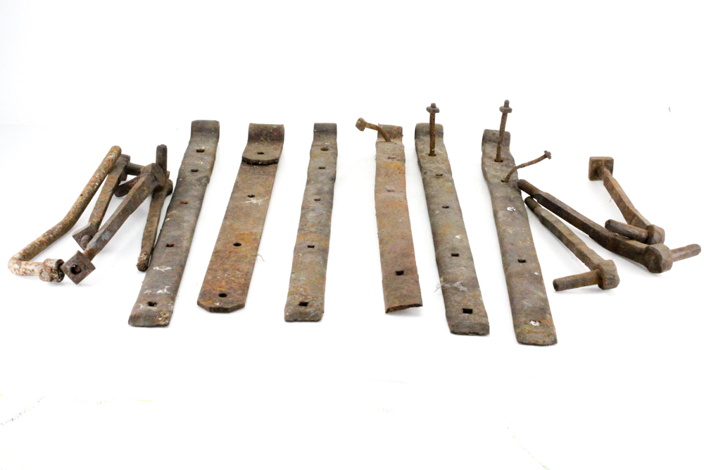 Antique Wrought Iron Door Hinges and Shutter Fittings