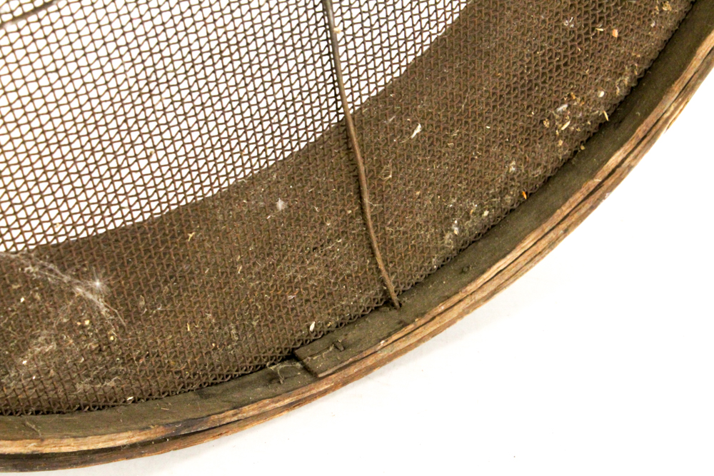 Vintage Moore & Dorsey Apple Crate and Large Wooden Sieve