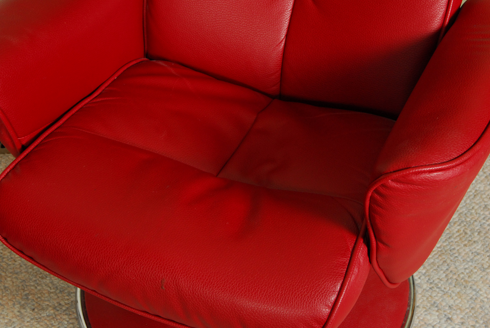 Contemporary Lounge Chair with Ottoman by American Signature