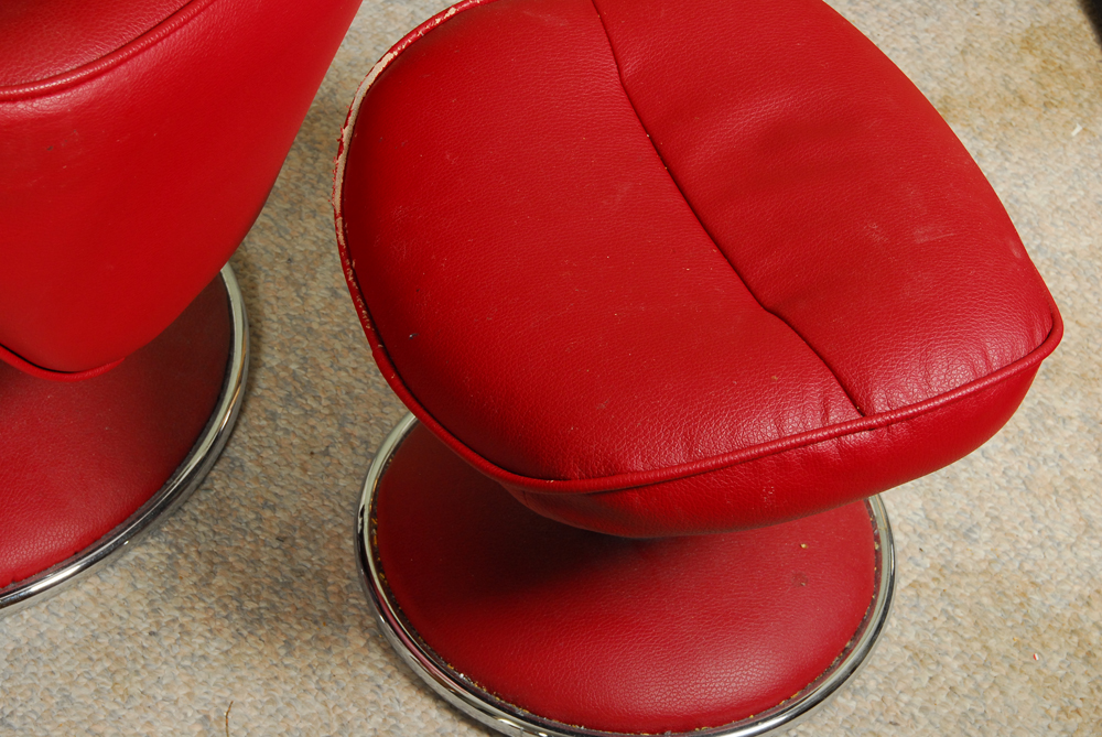 Contemporary Lounge Chair with Ottoman by American Signature