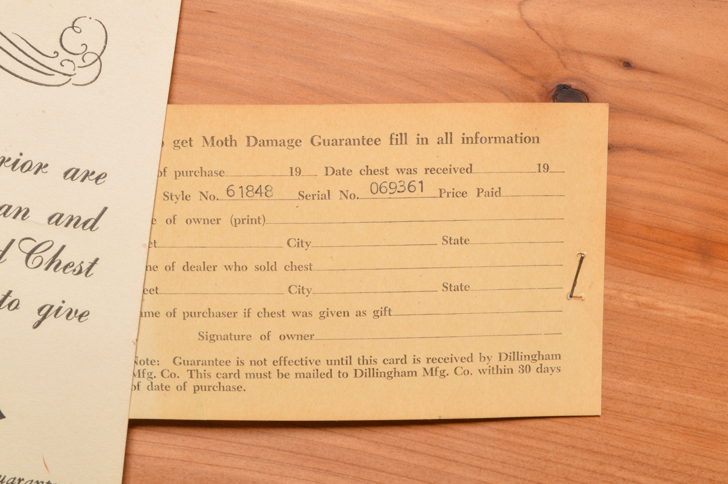 Vintage "Bluebird" Cedar Chest by Dillingham Manufacturing