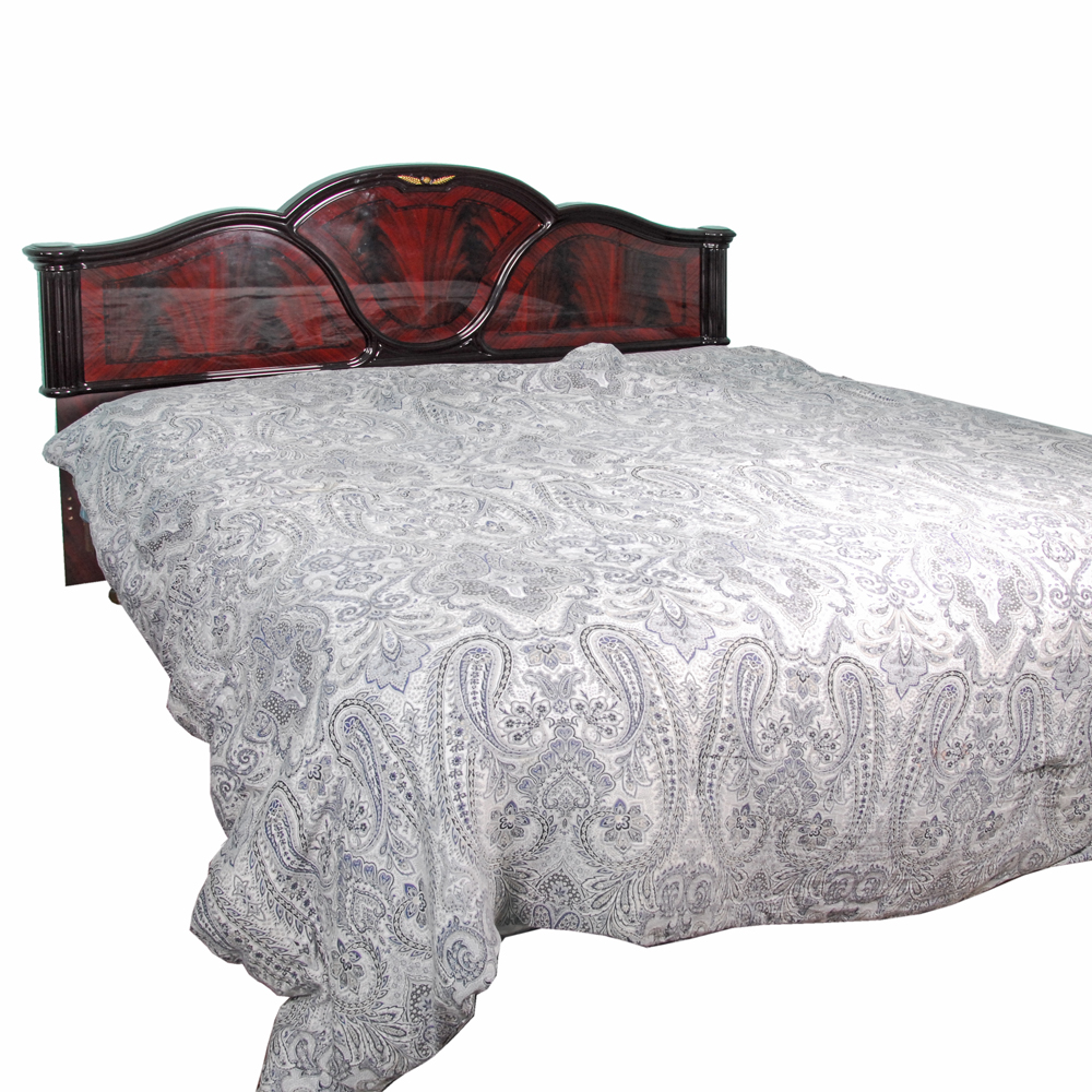 Neoclassical Full Size Headboard in Flame Mahogany Veneer