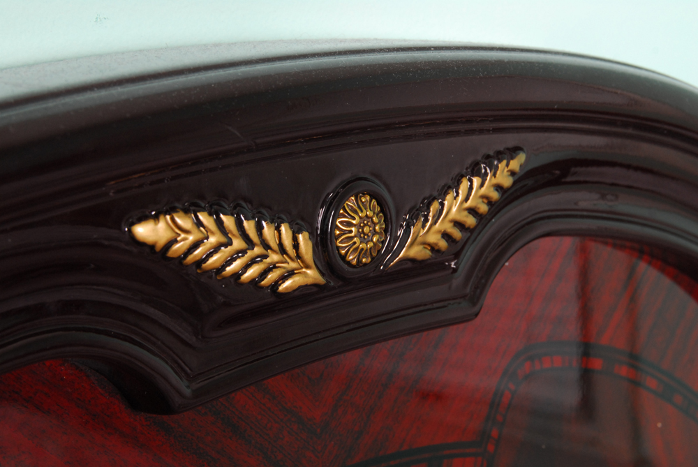 Neoclassical Full Size Headboard in Flame Mahogany Veneer