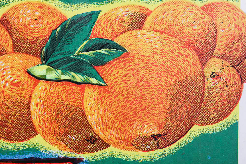 Vintage Lithograph Advertising Print for Orange Juice