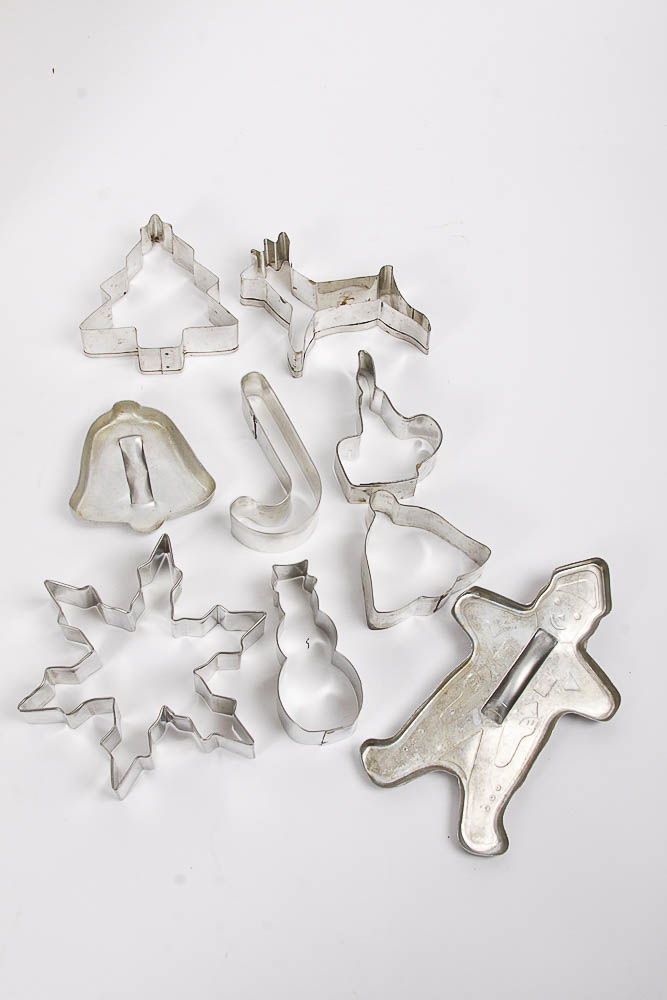 Collection of Baking Supplies, Holiday Linens and Decor