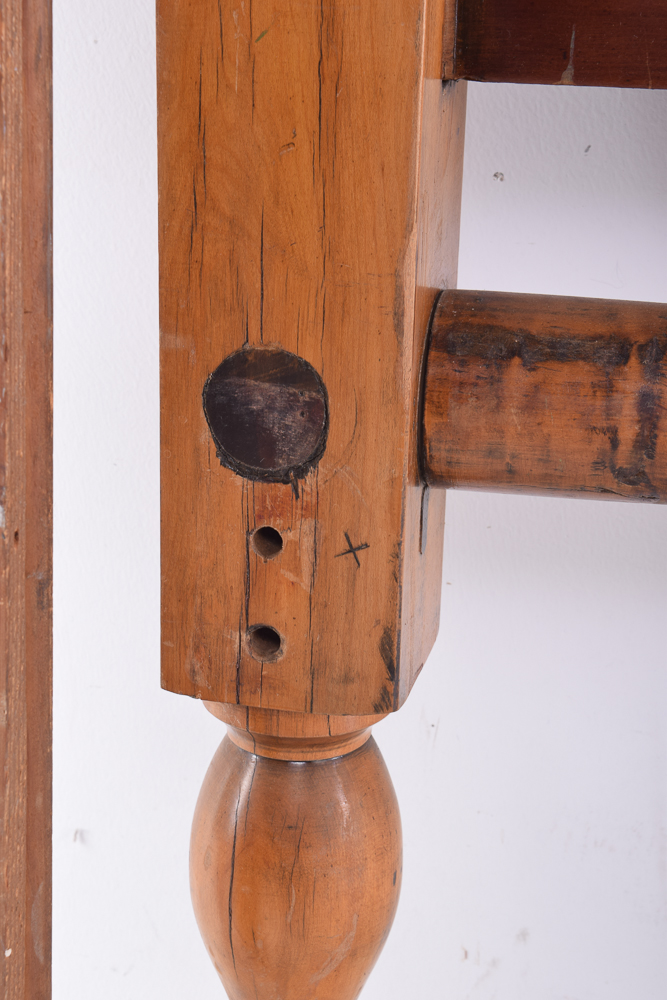 Antique Three-Quarter Size Converted Rope Bed