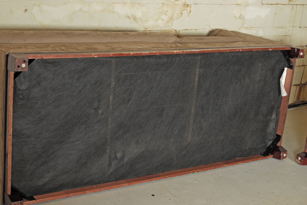 Micro-suede Sectional with Ottoman