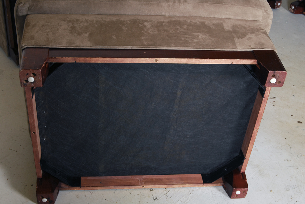 Micro-suede Sectional with Ottoman