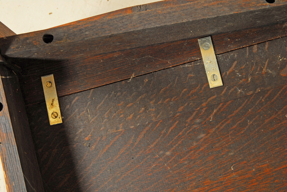 Vintage Oak Rocking Chair with Carved Back
