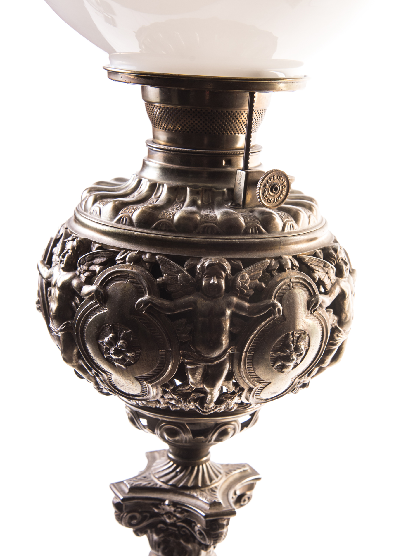 Vintage Hand Painted Globe Lamp