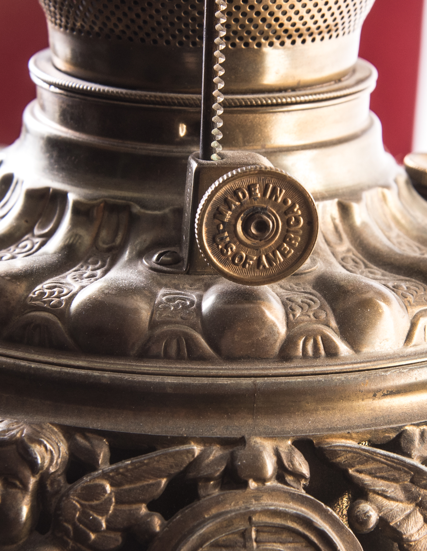 Vintage Hand Painted Globe Lamp