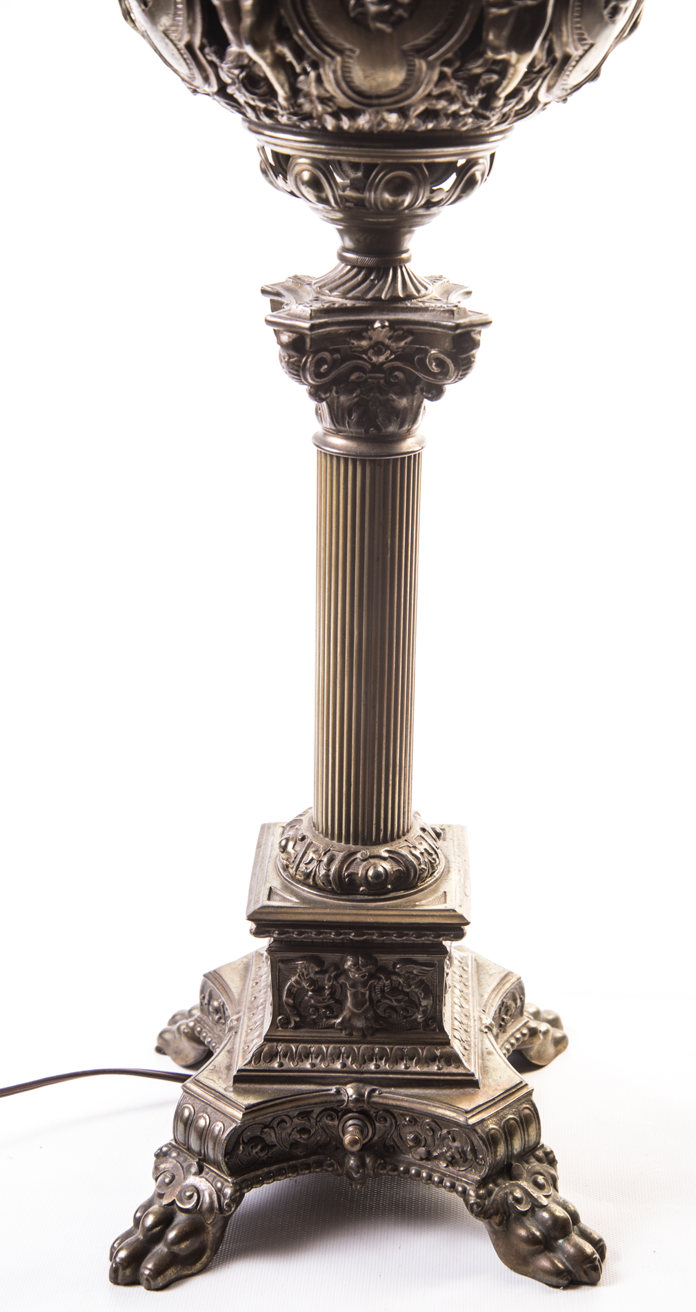 Vintage Hand Painted Globe Lamp