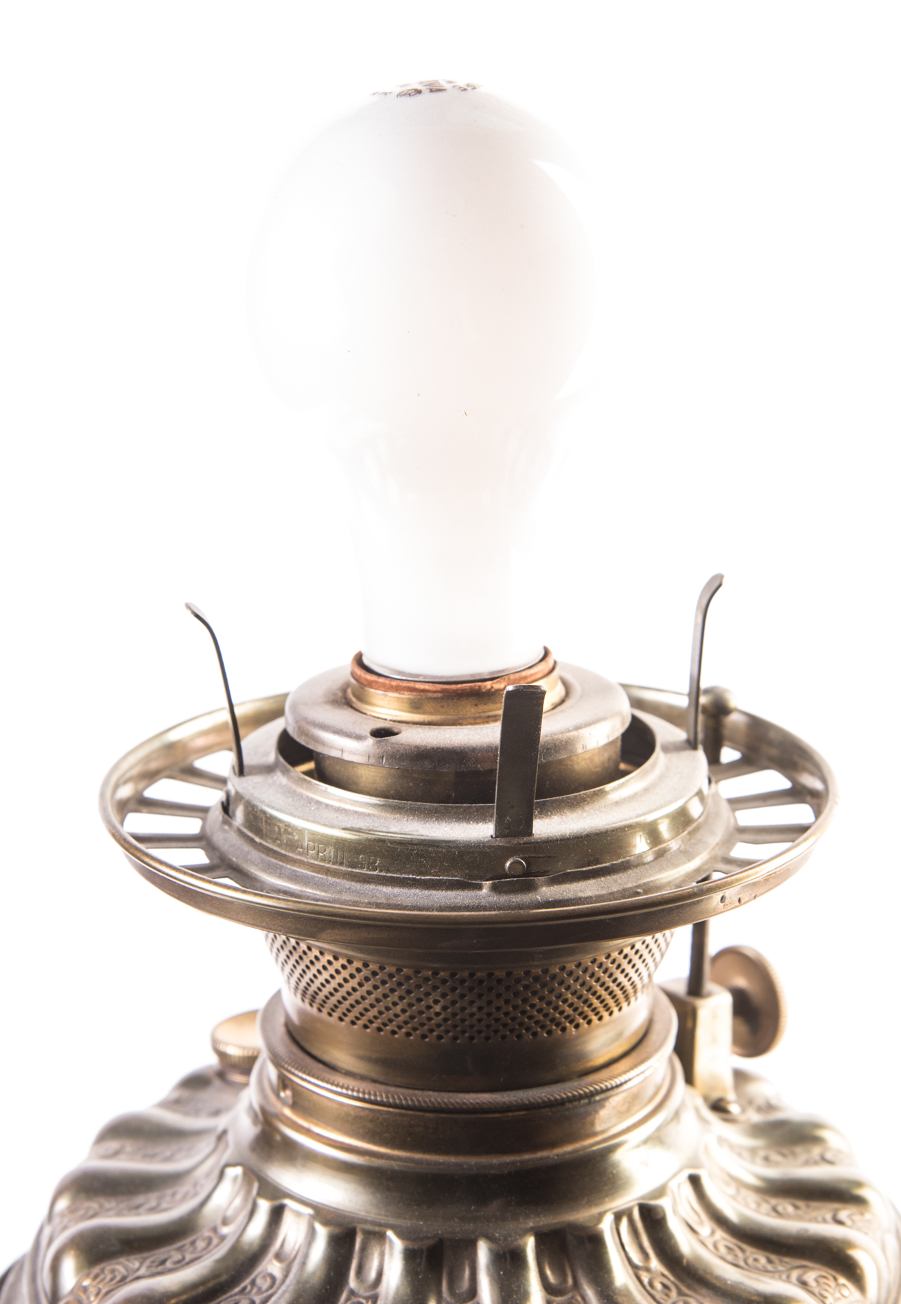 Vintage Hand Painted Globe Lamp