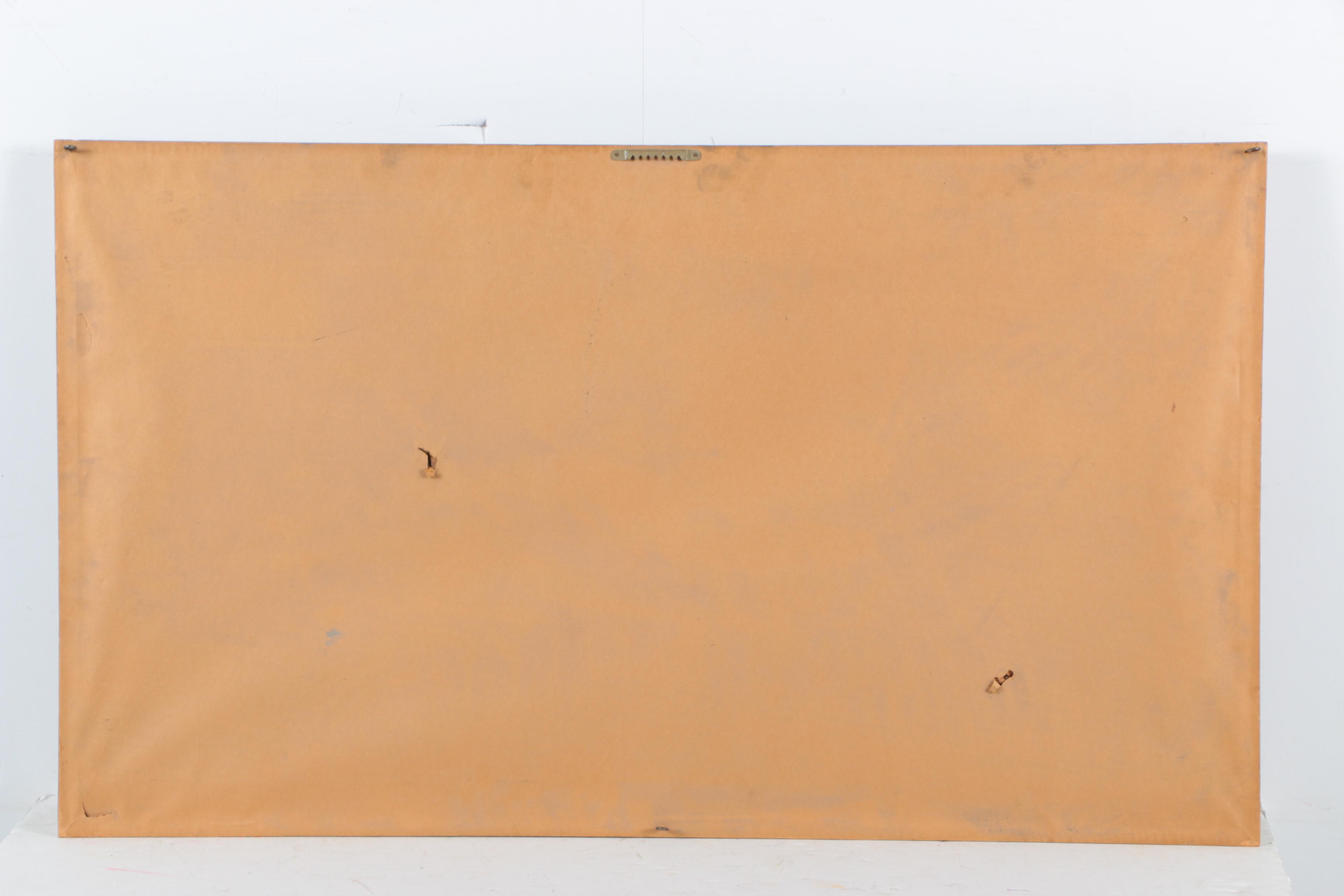 Turner Oil Painting of Racehorses on Canvas Board