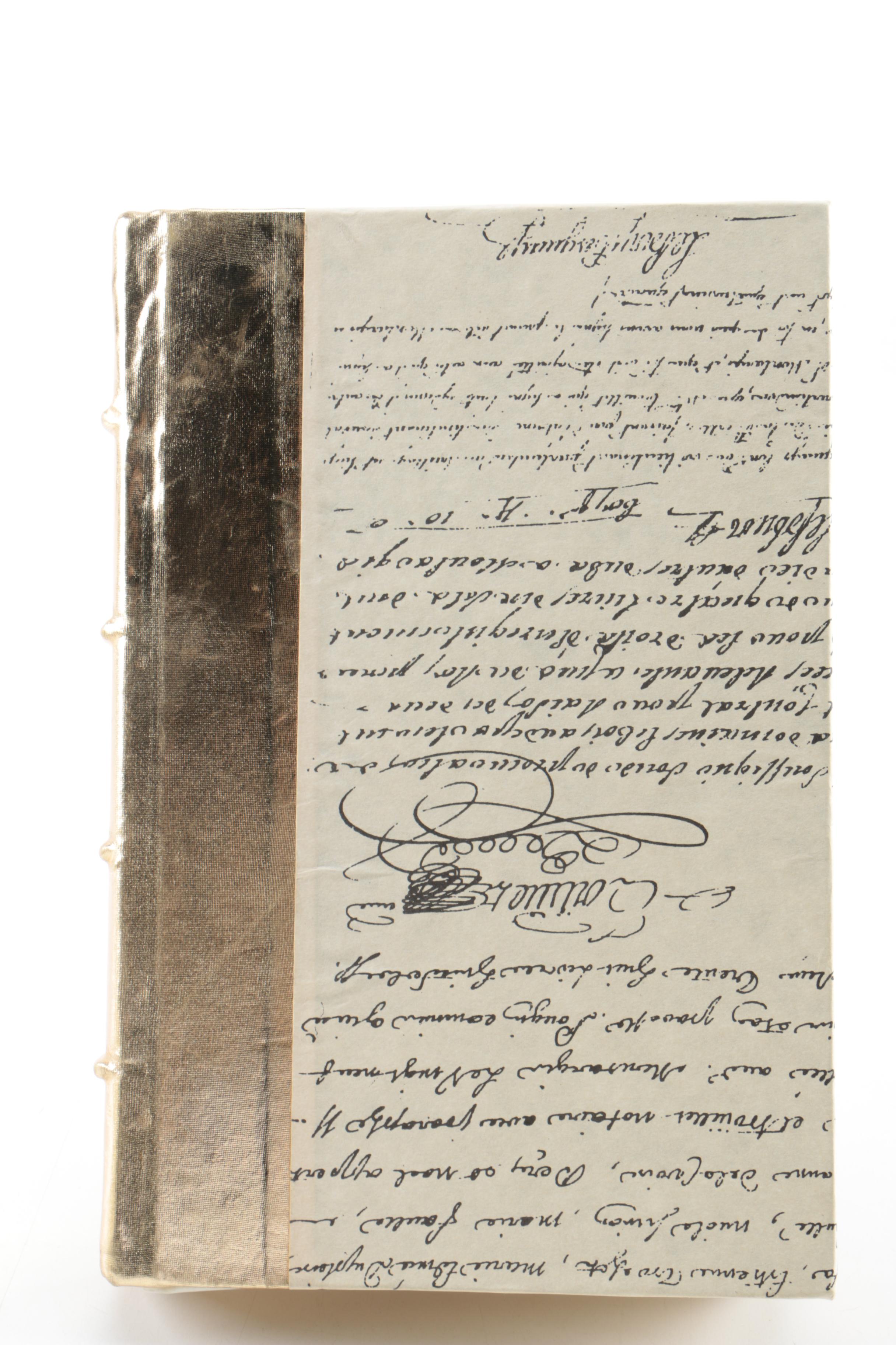 Collection of Hardcover Books featuing Custom Metallic Binding