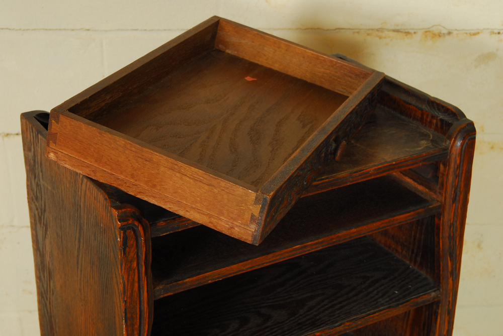 Antique Victorian Oak Side Table with Drawer