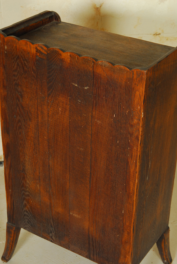 Antique Victorian Oak Side Table with Drawer