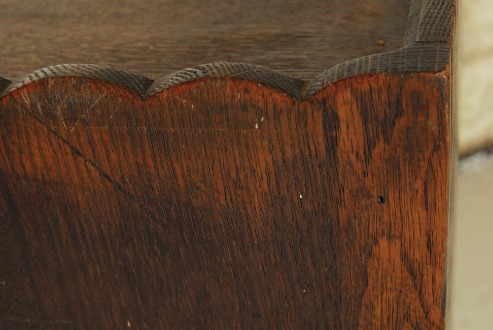 Antique Victorian Oak Side Table with Drawer