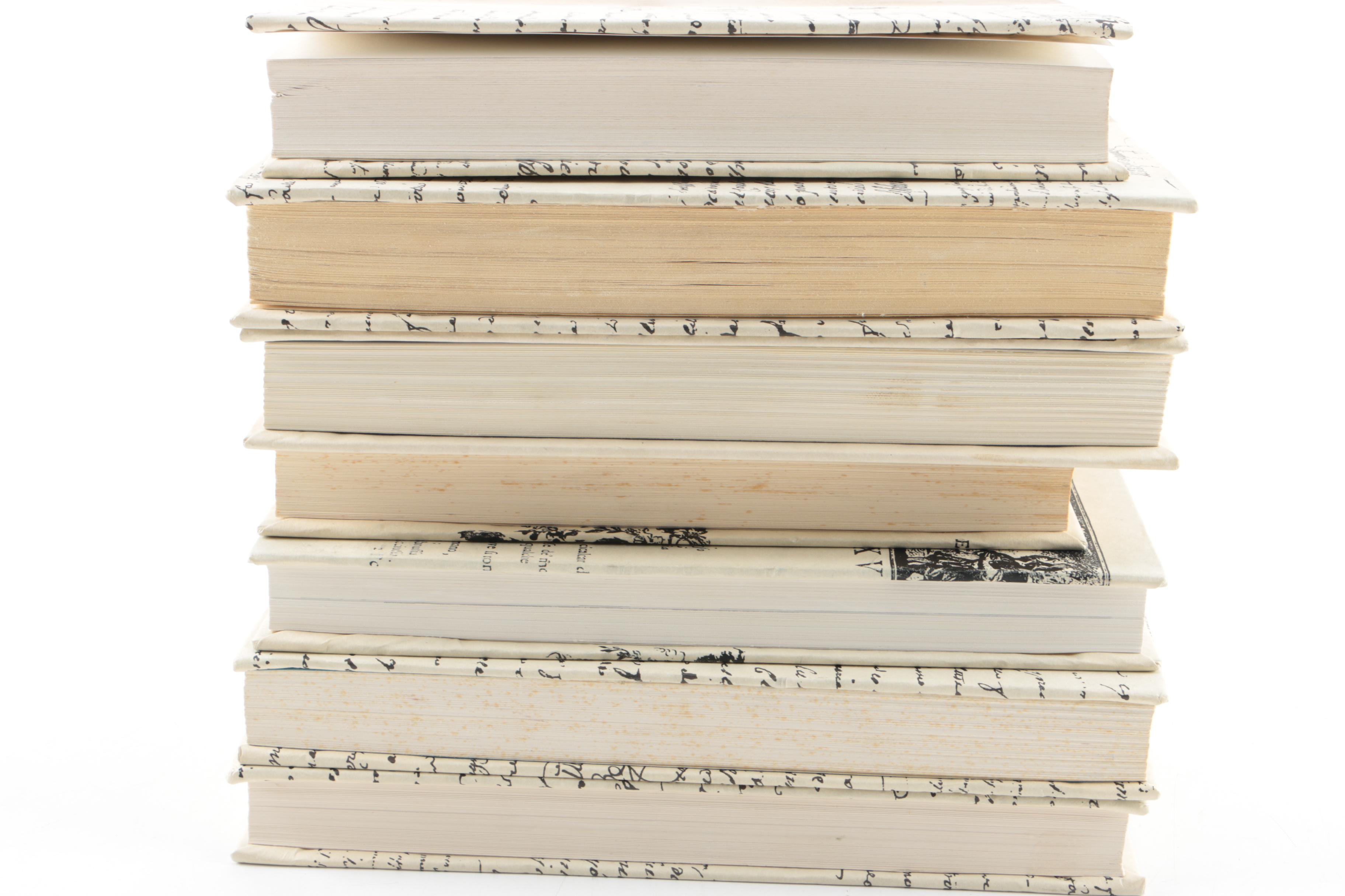 Collection of Hardcover Books featuing Custom Metallic Binding