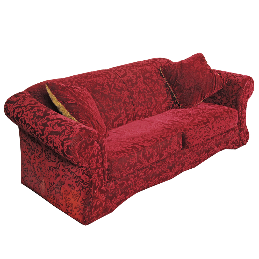 Patterned Velvet Upholstered Sofa Bed