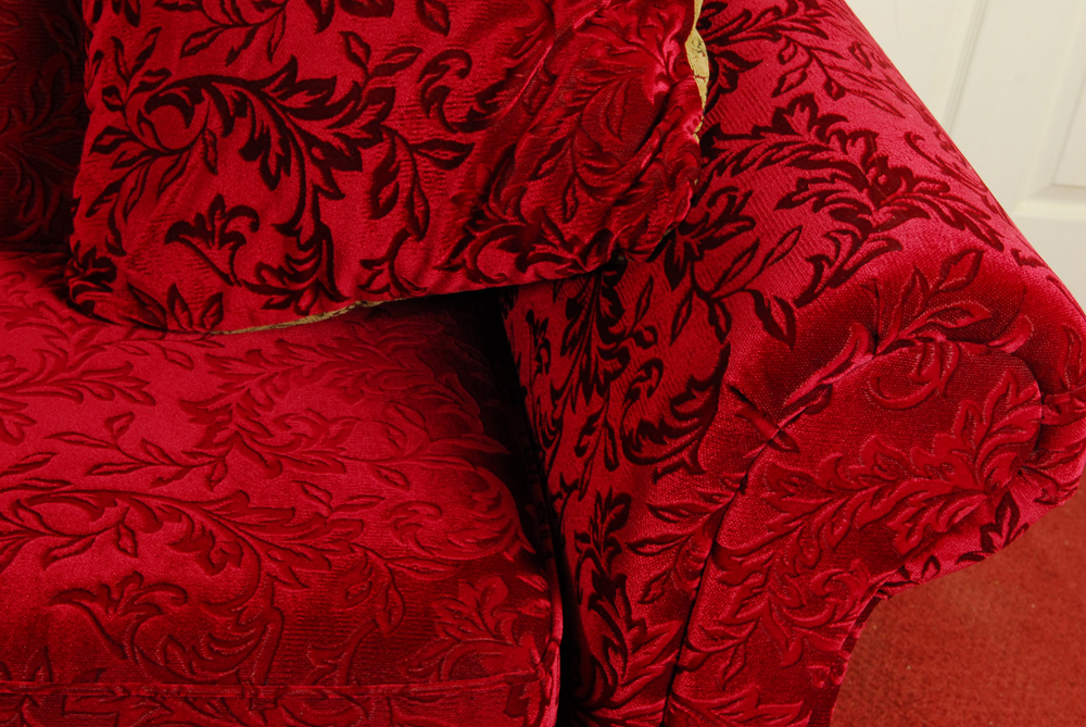 Patterned Velvet Upholstered Sofa Bed