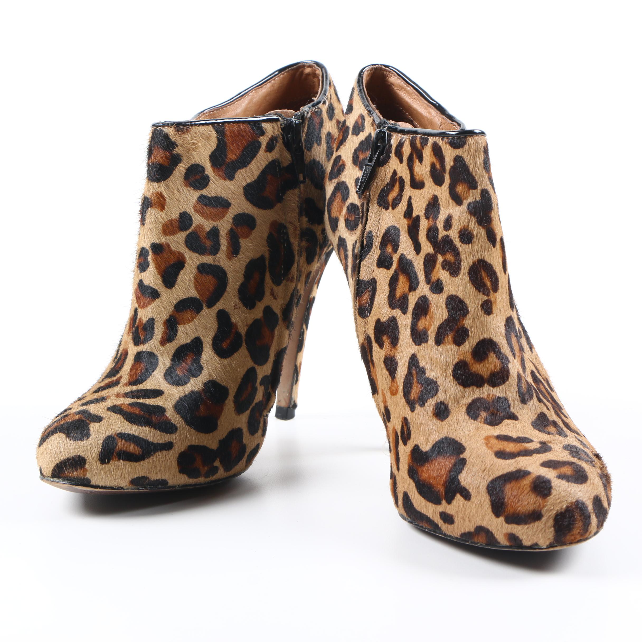 Aldo Leopard Print Ankle Booties