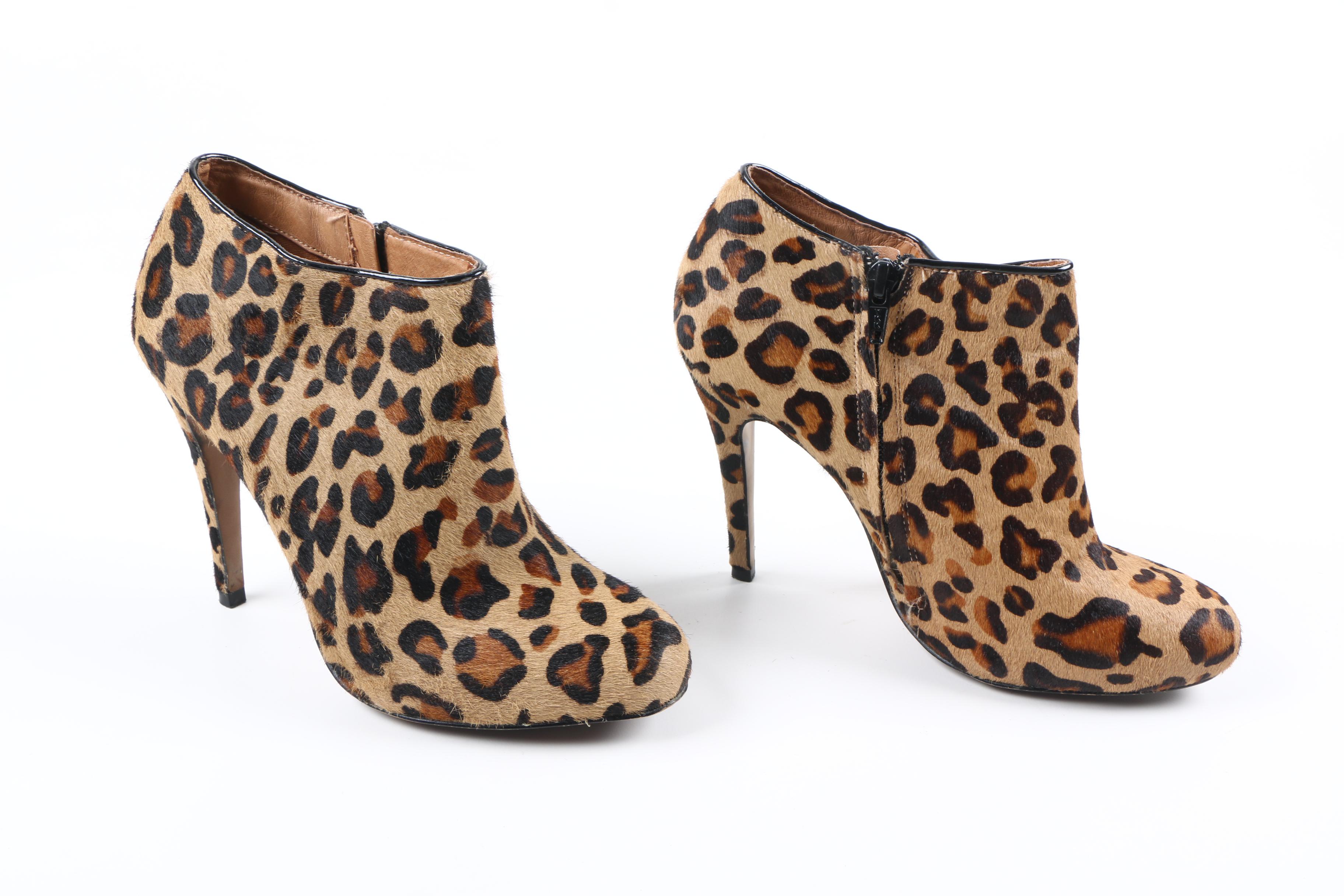 Aldo Leopard Print Ankle Booties