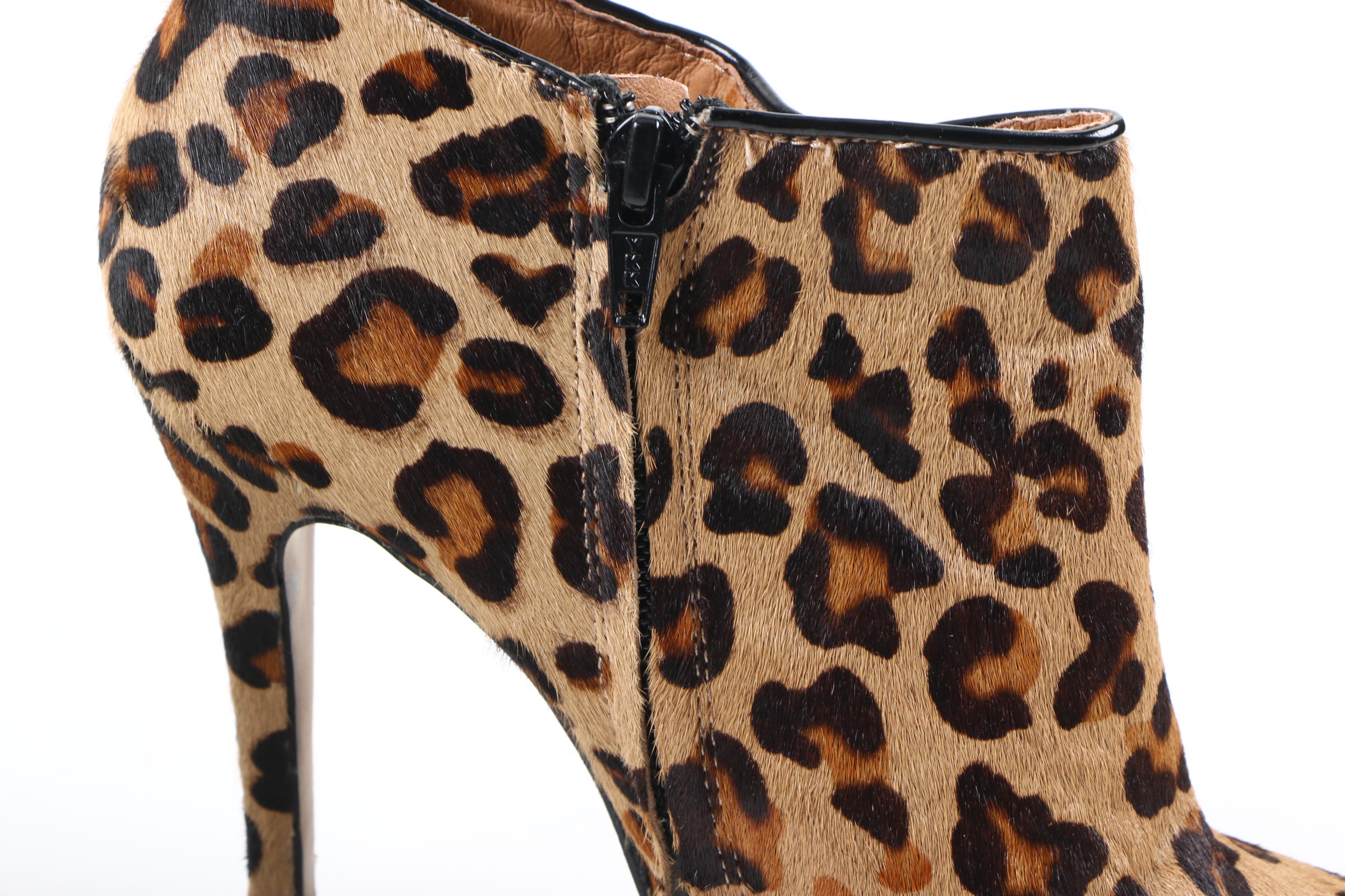 Aldo Leopard Print Ankle Booties