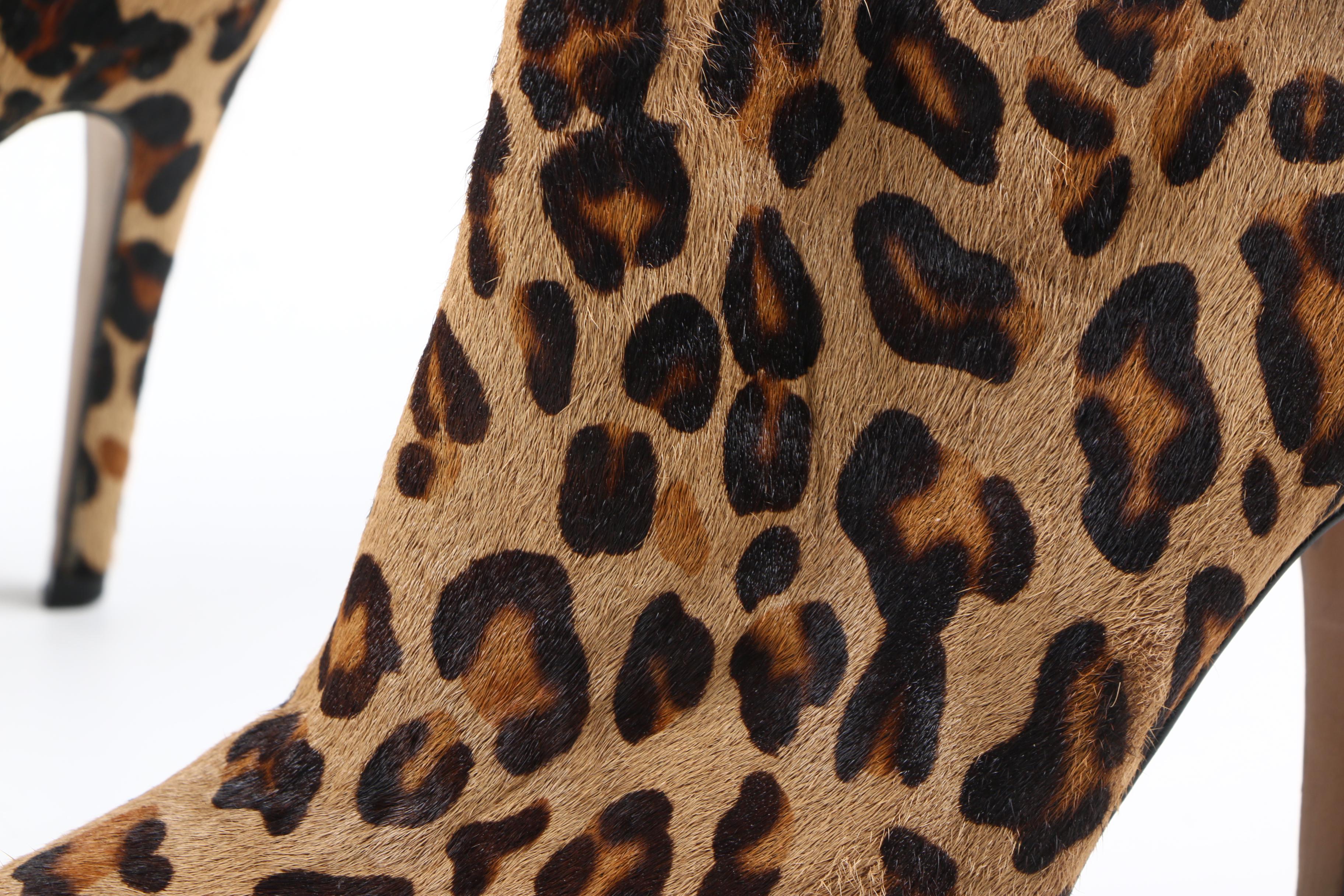 Aldo Leopard Print Ankle Booties