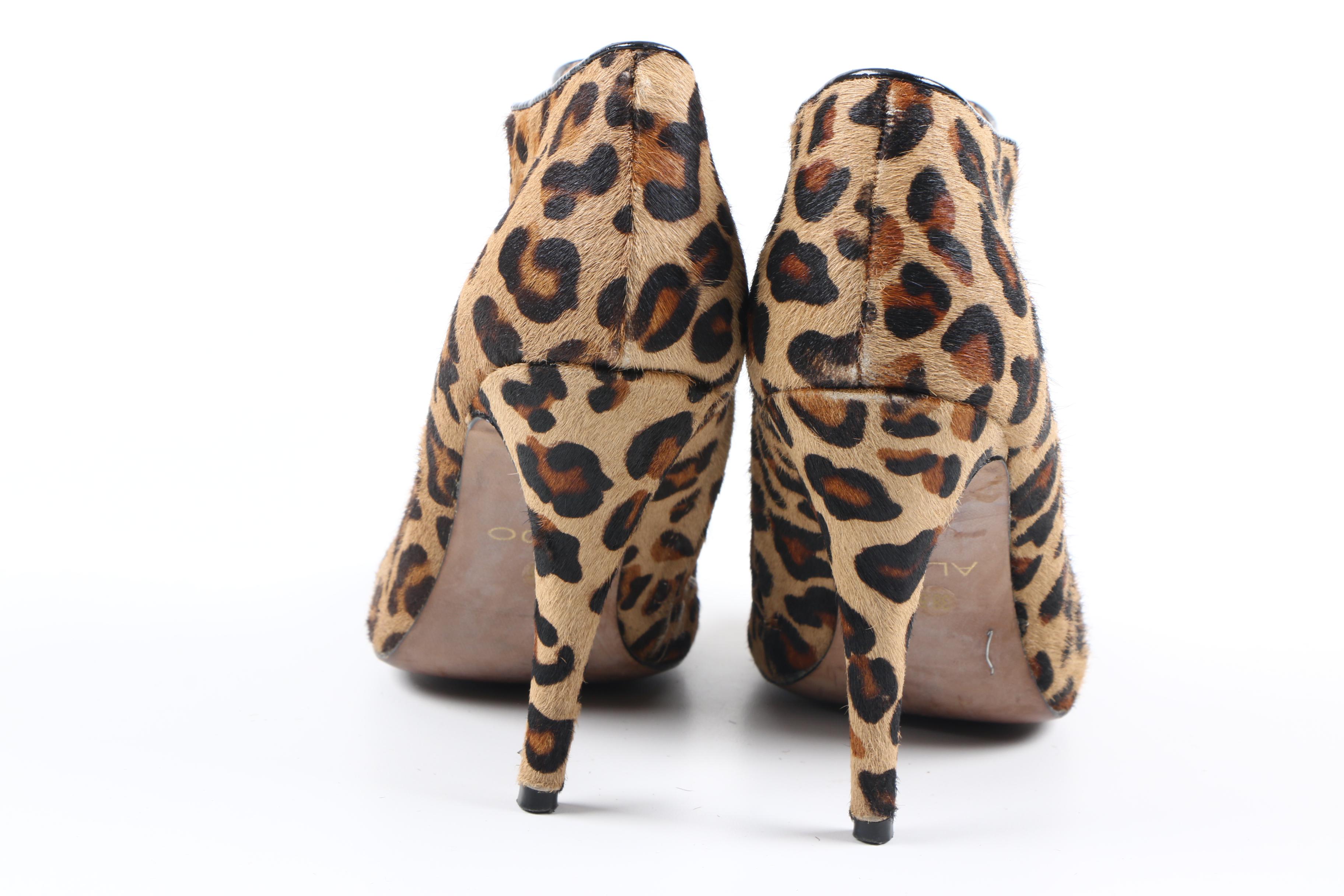 Aldo Leopard Print Ankle Booties