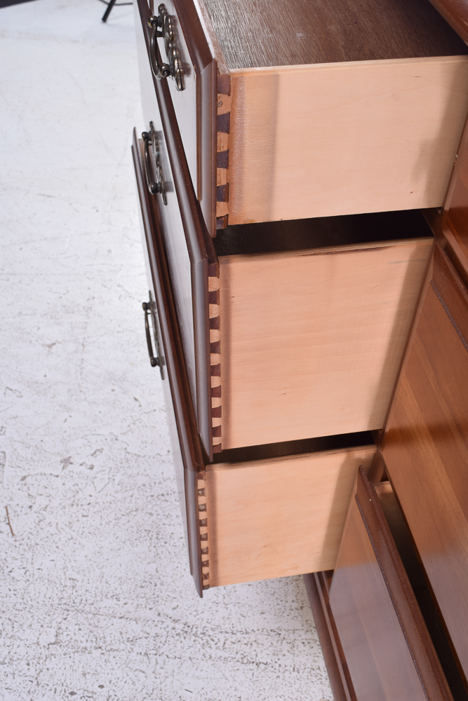 Colonial Style Cherry Dresser with Mirror