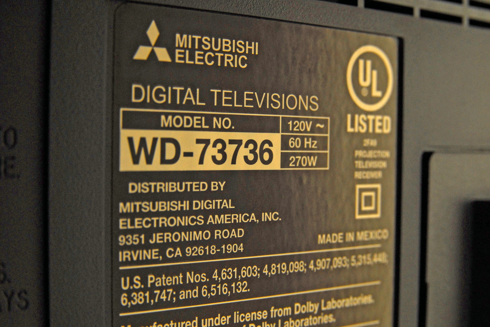 Mitsubishi 73'' Television with Stand