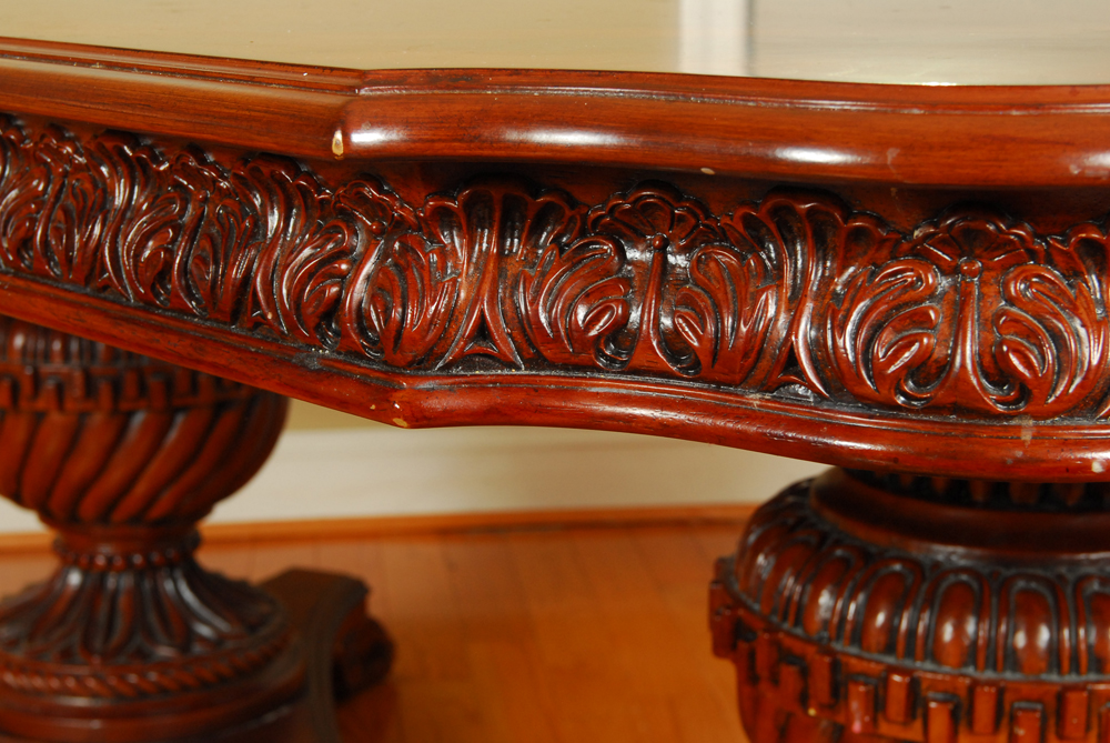 Regency Style Mahogany Double Pedestal Table