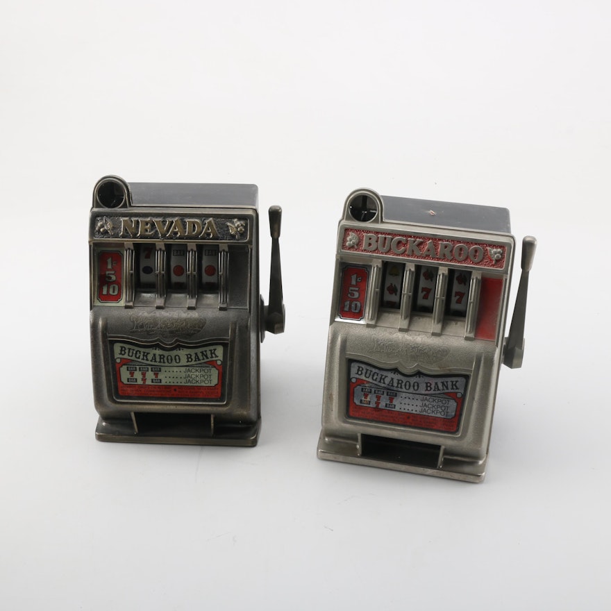 Pair of Mini Slot Machine Banks