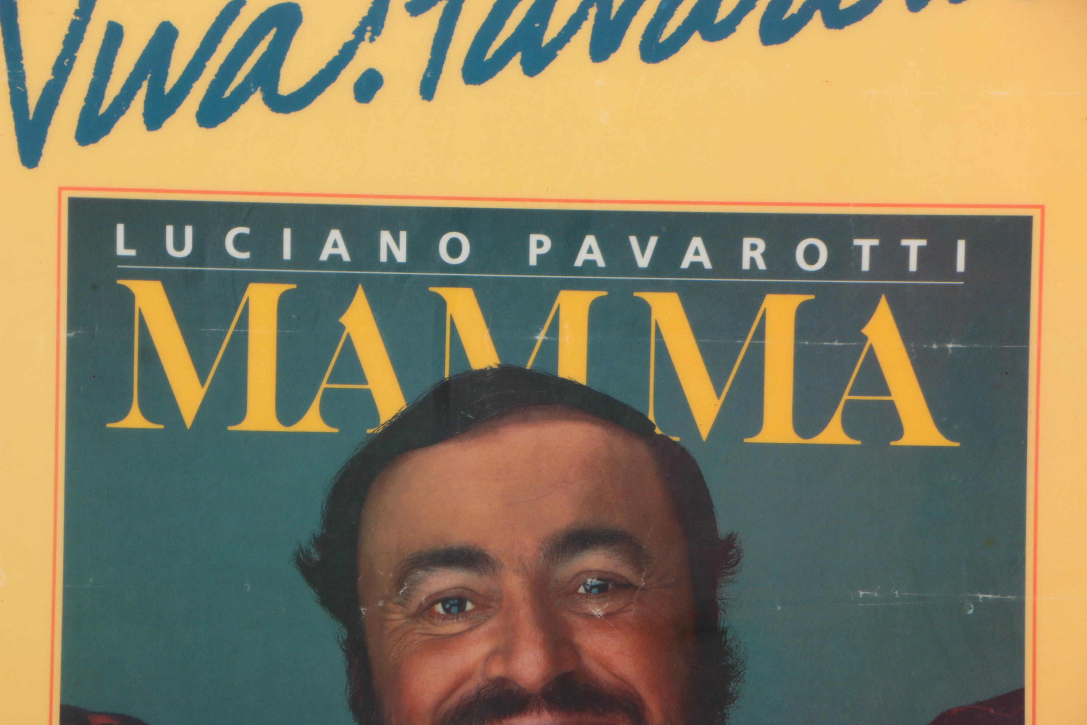 Luciano Pavarotti Autographed Offset Lithograph Poster "Viva! Pavarotti"