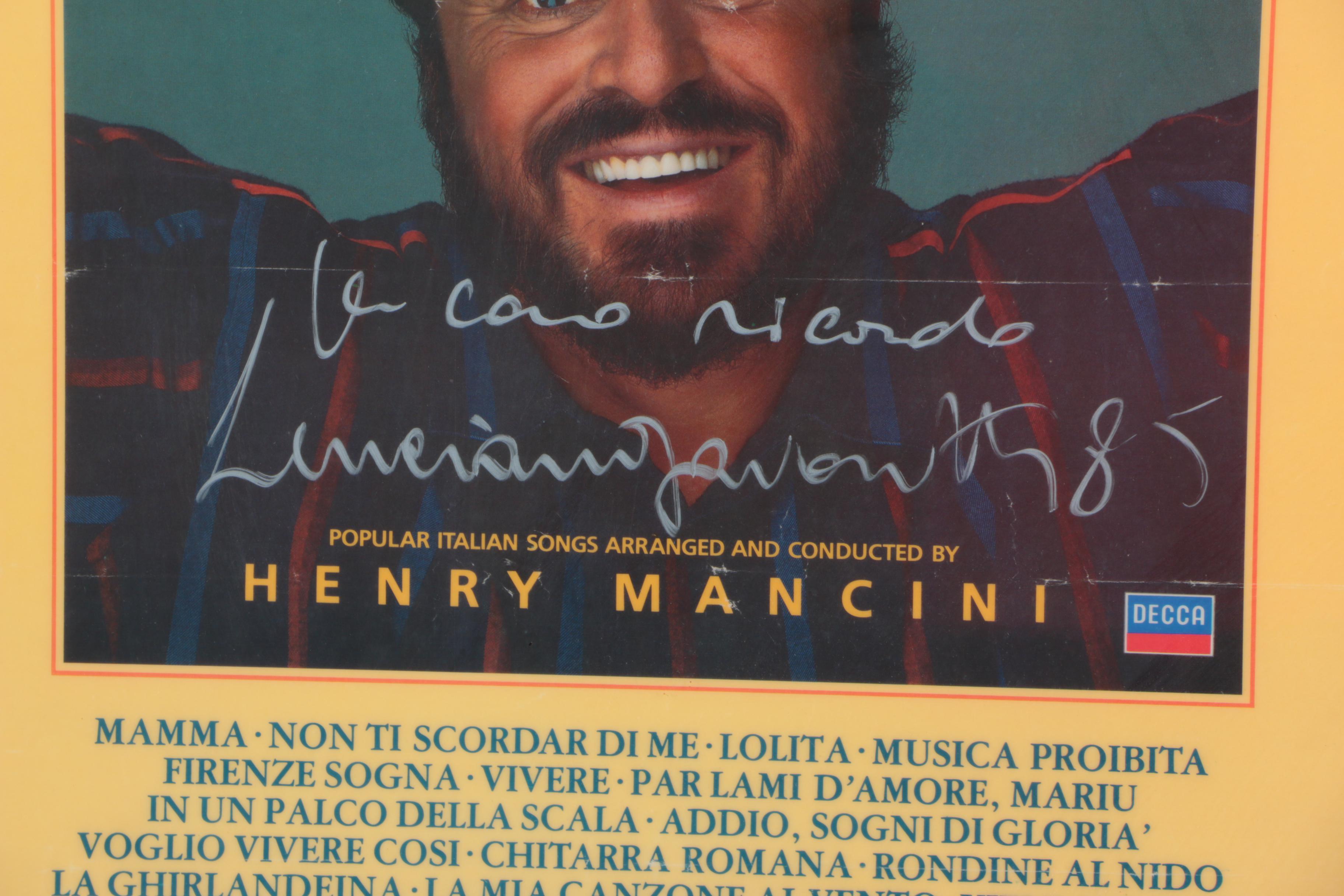 Luciano Pavarotti Autographed Offset Lithograph Poster "Viva! Pavarotti"