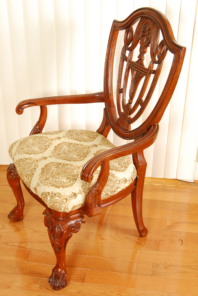 Vintage Hepplewhite Style Mahogany Dining Chairs