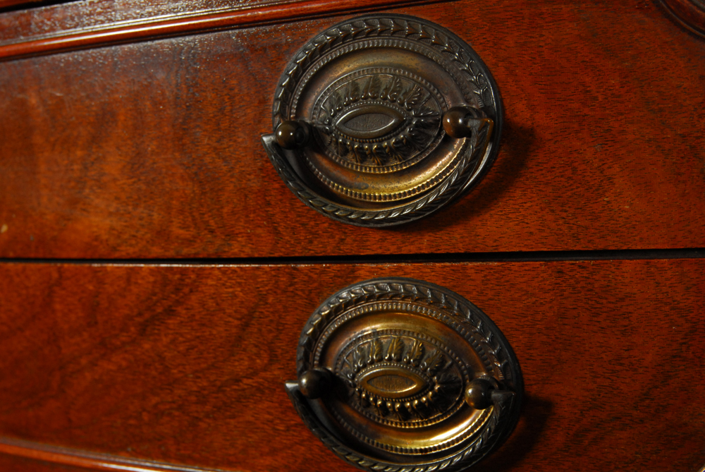 Vintage Empire Style Breakfront Cherry Cabinet