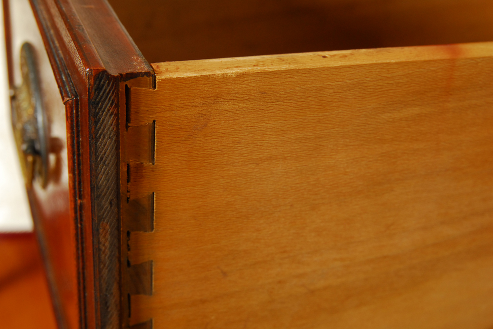 Vintage Empire Style Breakfront Cherry Cabinet