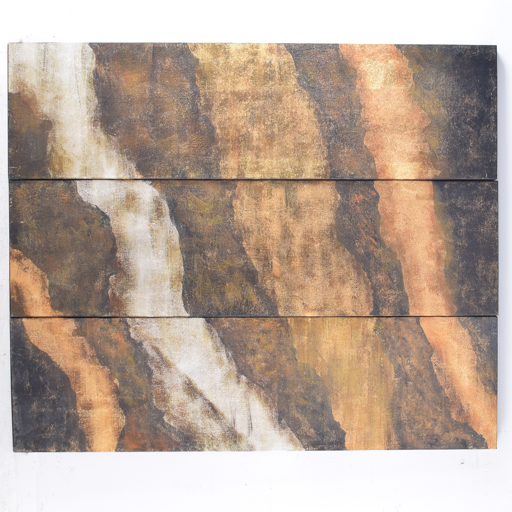 Grace Feyock Acrylic on Canvas Triptych "Hot as Fire"