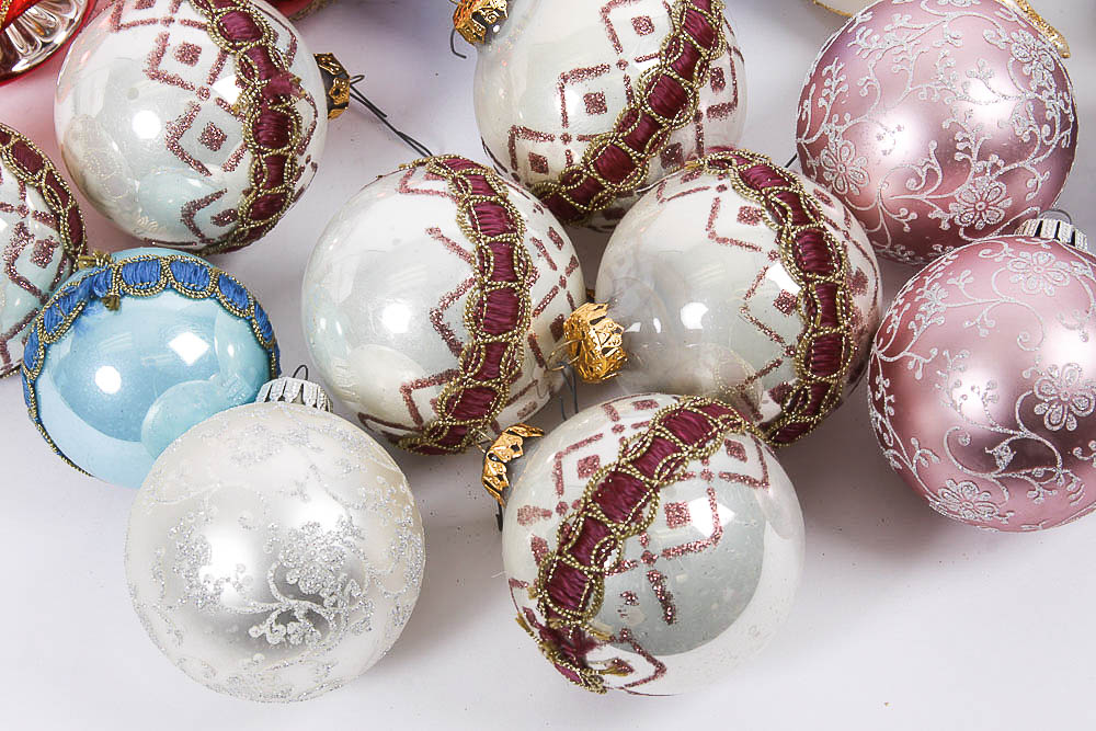 Assorted Vintage Glass Holiday Ornaments